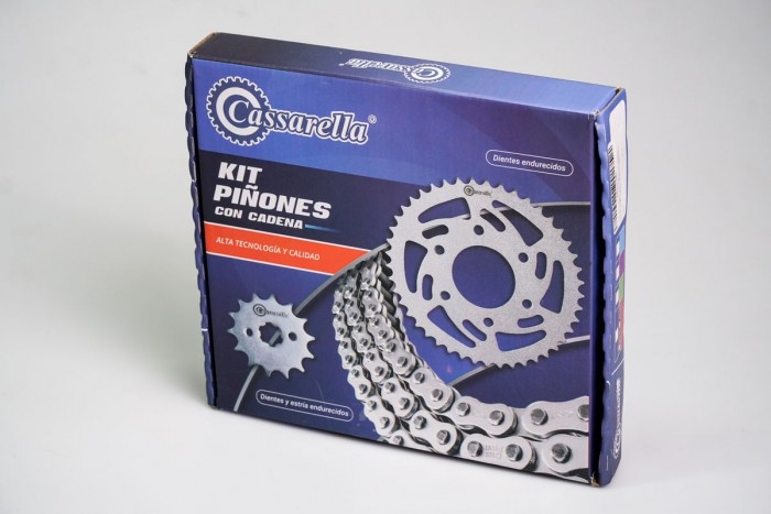 KIT CAJA CADENA - DISCOVER ST 150 4 HUECOS (PT43C-PD14C-428-H-132-C) DORADA CASSARELLA