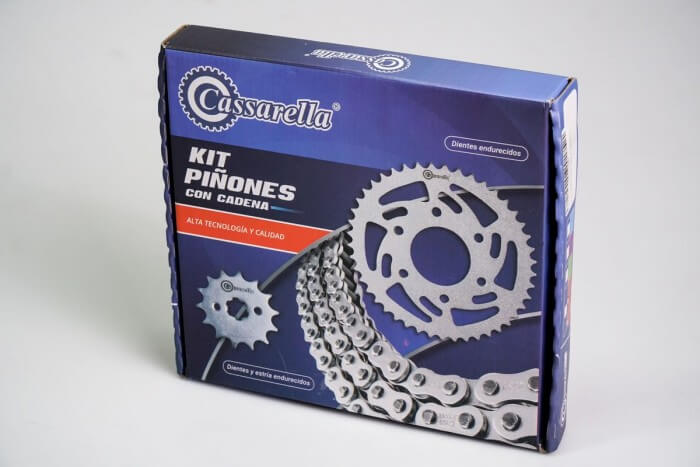 KIT CAJA CADENA - ADVANCE 110 4 HUECOS (PT36C-PD14C-428-H-110-C) DORADA CASSARELLA