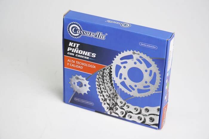 KIT CAJA CADENA - X PULSE 200 4 HUECOS (PT37C-PD13C-520-H-120-C) DORADA CASSARELLA