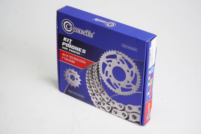 KIT CAJA CADENA - PULSAR NS 160 MODELO 2020 4 HUECOS (PT45C-PD15C-428-H-138-C) DORADA CASSARELLA