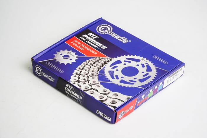 KIT CAJA CADENA - CB 110 4 HUECOS (PT42C-PD14C-428-H-132-C) DORADA CASSARELLA