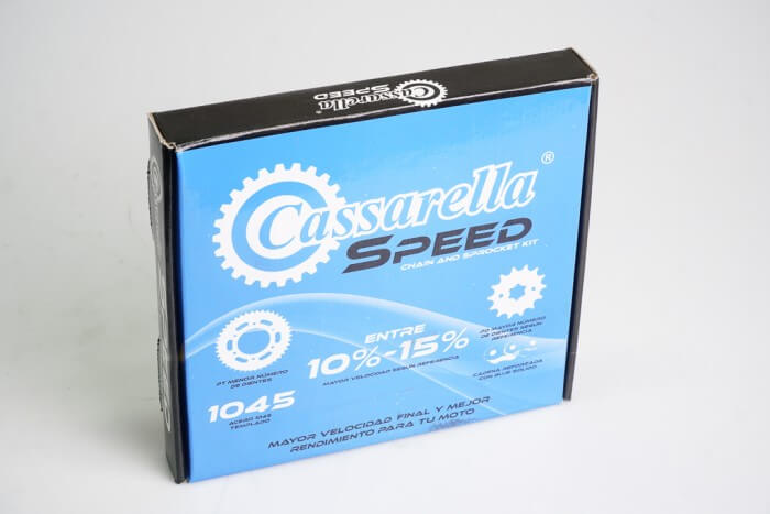 KIT CAJA CADENA - PULSAR NS 200 6 HUECOS (PT45C-PD16C-428-H-132-C) DORADA O'RING SPEED CASSARELLA