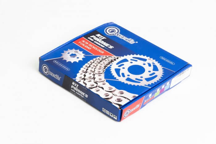 KIT CAJA CADENA - DR 150 6 HUECOS (PT50C-PD16C-428-H-132C)  DORADA CASSARELLA