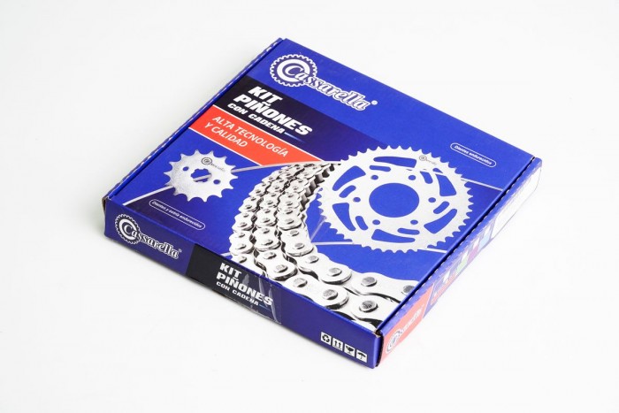 KIT CAJA CADENA - BOXER MODELO 2022 6 HUECOS (PT42C-PD14C-428-H-124-C) DORADA CASSARELLA