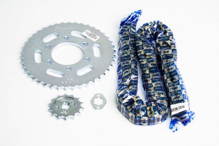 KIT CAJA CADENA - BOXER MODELO 2022 6 HUECOS (PT42C-PD14C-428-H-124-C) DORADA CASSARELLA