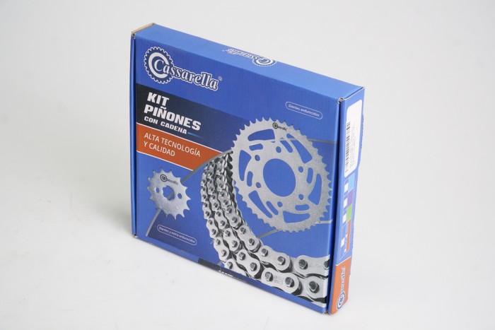 KIT CAJA CADENA - NITRO 125 4 HUECOS (PT46C-PD14C-428 -H-120-C) DORADA CASSARELLA
