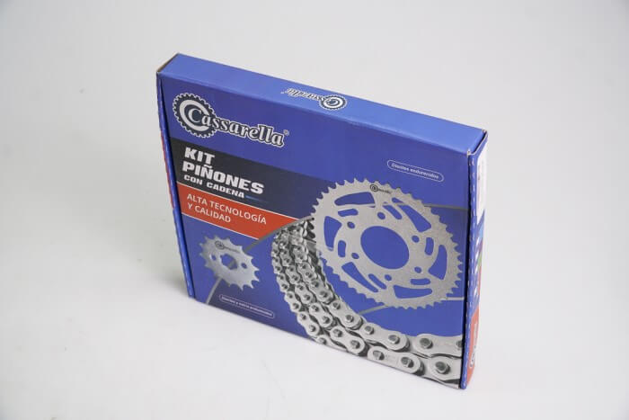 KIT CAJA CADENA - DOMINAR 250 6 HUECOS (PT45C - PD14C - 520 -H- 120C) DORADA CASSARELLA