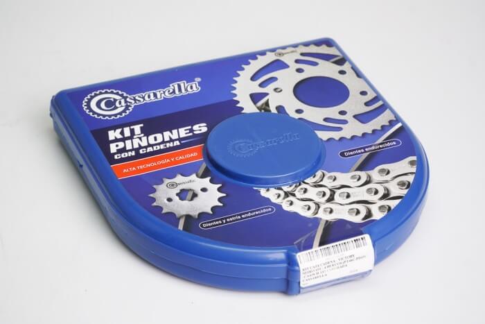 KIT CAJA CADENA - VICTORY NITRO 151 - 4 HUECOS (PT46C-PD15C-CA428-H-132-C) DORADA CASSARELLA