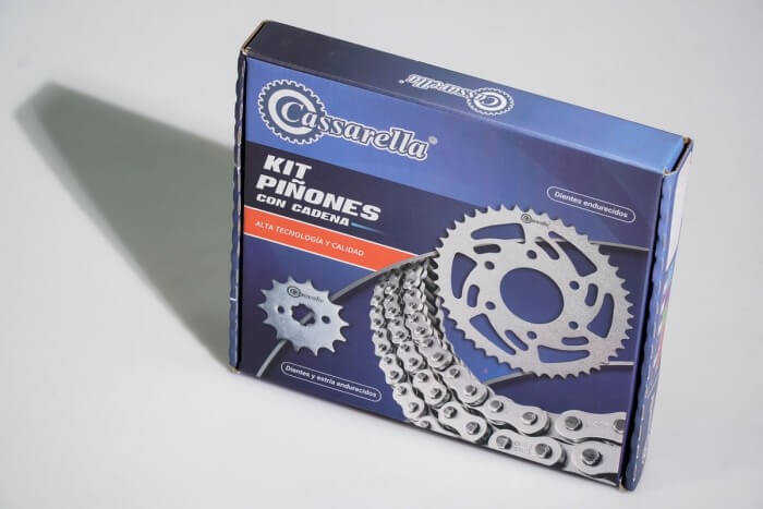 KIT CAJA CADENA - GN NOVA 125 4 HUECOS (PT43-PD15C-428-H-124-C) DORADA CASSARELLA