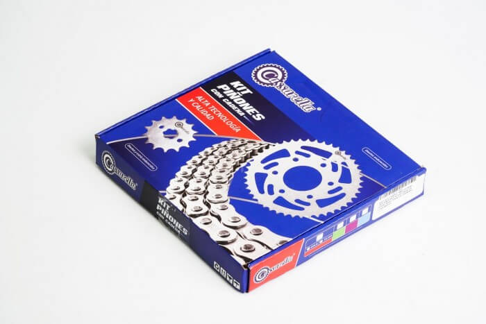 KIT CAJA CADENA - MRX 125 MOD. 2023 SPROCKET PLANO 4 HUECOS(PT50C-PD14C-428-H-132-C)DORADA CASSARELLA