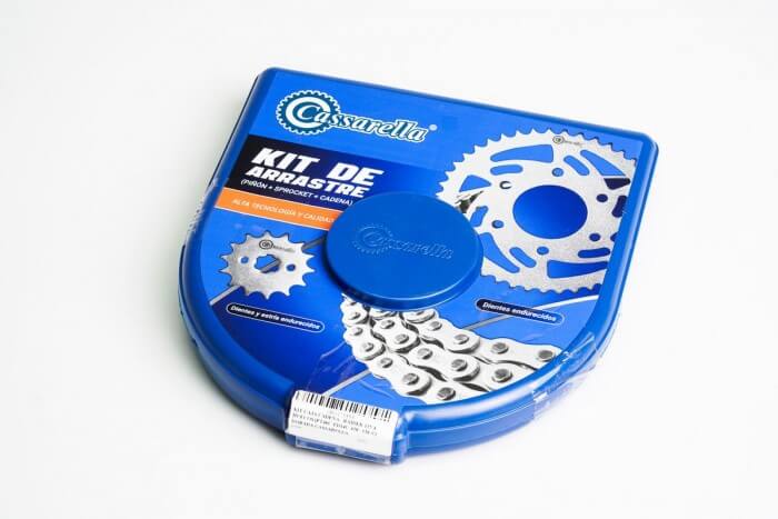 KIT CAJA CADENA - RAIDER 125 4 HUECOS (PT46C-PD14C-420--126-C) DORADA CASSARELLA