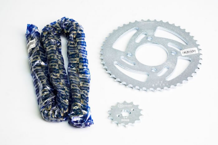 KIT CAJA CADENA - RAIDER 125 4 HUECOS (PT46C-PD14C-420--126-C) DORADA CASSARELLA