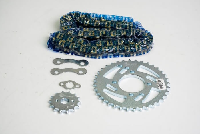 KIT CAJA CADENA - VIVA R 115 4 HUECOS (PT36C-PD14C-428-H-102-C) DORADA CASSARELLA