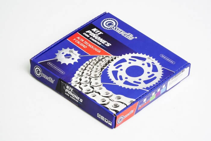 KIT CAJA CADENA - PULSAR 180 6 HUECOS (PT42C-PD15C-428--124-C) DORADA CASSARELLA