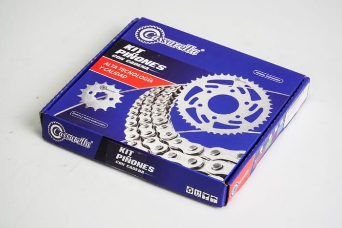 KIT CAJA CADENA - STORM 125 4 HUECOS (PT38C-PD15C-428-H-124-C) DORADA CASSARELLA