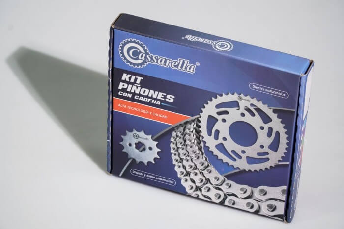 KIT CAJA CADENA - ECODELUXE 100 4 HUECOS (PT44C-PD14C-420--120-C) NIQUELADA CASSARELLA