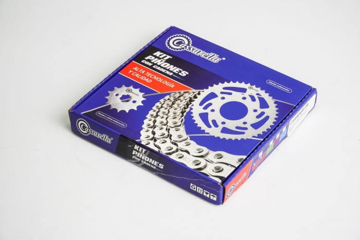 KIT CAJA CADENA - DISCOVER ST 125 4 HUECOS (PT43C-PD14C-428-H-126-C) DORADA  CASSARELLA