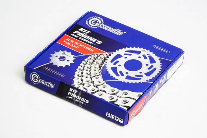 KIT CAJA CADENA - WAVE II 100 4 HUECOS (PT38C-PD14C-428-H-104-C) DORADA CASSARELLA