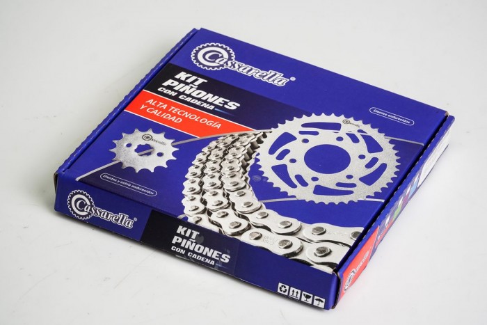 KIT CAJA CADENA - WAVE 100 4 HUECOS (PT36C-PD14C-428-H-110-C) DORADA CASSARELLA