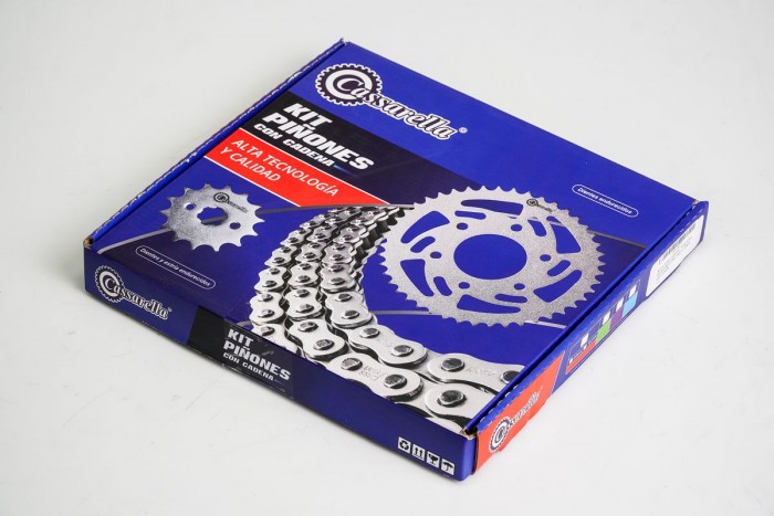 KIT CAJA CADENA - NXR 125 6 HUECOS (PT54C-PD17C-428-H-132-C) DORADA CASSARELLA