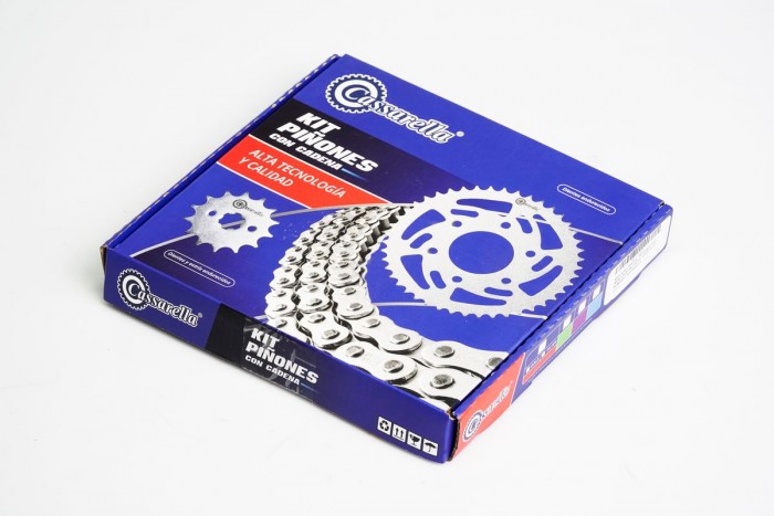 KIT CAJA CADENA - PULSAR N 160 6 HUECOS (PT46C-PD15C-428-H-132-C) DORADA CASSARELLA