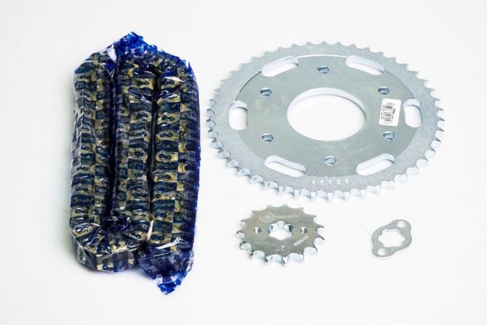 KIT CAJA CADENA - PULSAR N 160 6 HUECOS (PT46C-PD15C-428-H-132-C) DORADA CASSARELLA