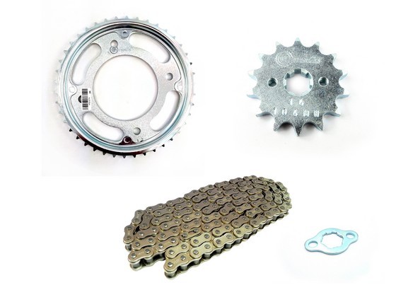 KIT ARRASTRE - CB 110 4 HUECOS (PT42C-PD14C-428-H-122-C) NIQUELADA CASSARELLA