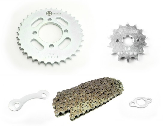 KIT ARRASTRE - AX4 110 4 HUECOS (PT35C-PD14C-428-H-110-C) NIQUELADA CASSARELLA