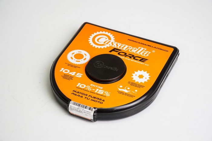 KIT ARRASTRE - GN 125 FORCE 4 HUECOS (PT45C-PD13C-428-H-132-C) DORADA CASSARELLA