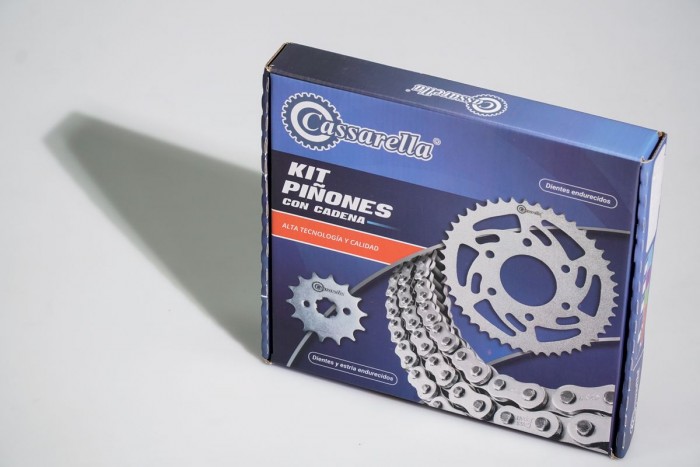 KIT ARRASTRE - KMX 125 6 HUECOS (PT50C-PD15C-428H-132-C) DORADA CASSARELLA