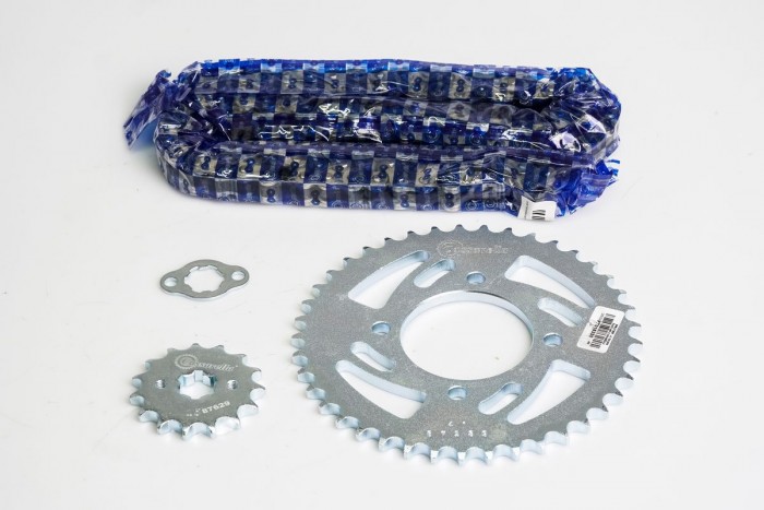 KIT ARRASTRE - GS R 150 4 HUECOS (PT41C-PD15C-428-H-124-C) NIQUELADA CASSARELLA