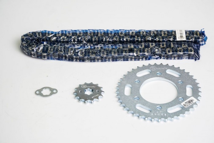 KIT ARRASTRE - FZ 2.0 160 6 HUECOS (PT41C-PD14C-428-H-132C) NIQUELADA CASSARELLA