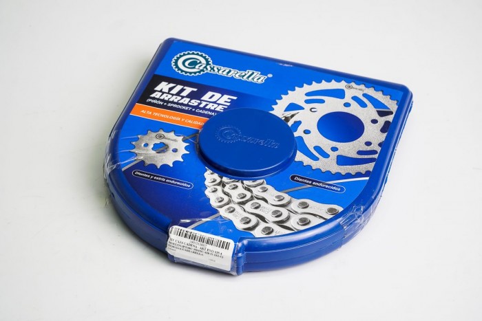 KIT ARRASTRE - AKT EVO 125 4 HUECOS (PT38C-PD15C-428-H-132-C) DORADA CASSARELLA