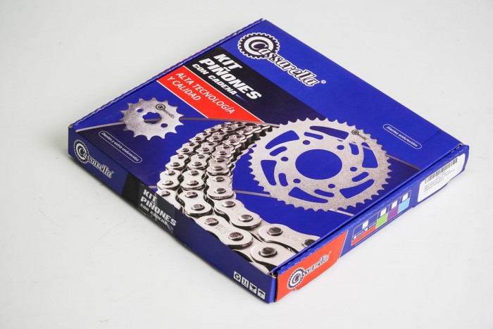 KIT ARRASTRE - NXR 125 6 HUECOS (PT54C-PD15C-428-H-132-C) DORADA CASSARELLA