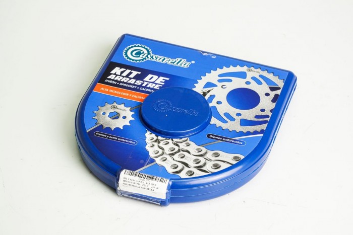 KIT ARRASTRE - XTZ 125 4 HUECOS (PT50C - PD13C - 428 - H- 124C) DORADA CASSARELLA