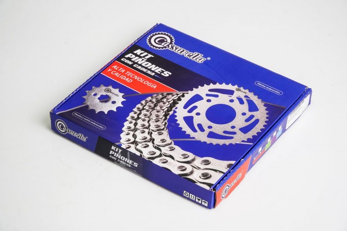 KIT ARRASTRE - KLX J 150 4 HUECOS (PT52C-PD14C-428-H-134-C) NIQUELADA CASSARELLA