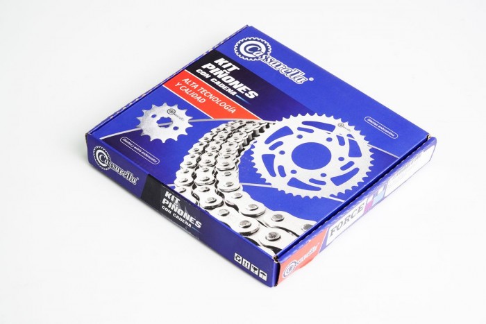 KIT ARRASTRE - GS 125 FORCE 4 HUECOS (PT50C-PD13C-428-H-132C) DORADA CASSARELLA