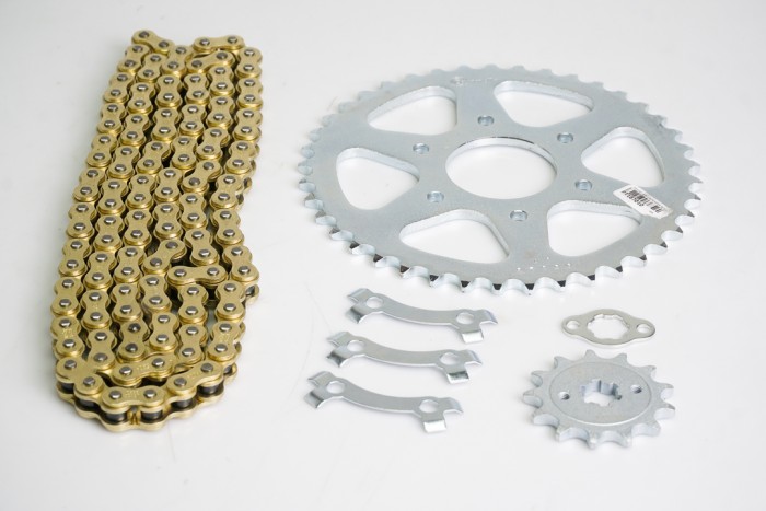 KIT ARRASTRE - PULSAR NS 200 FORCE 6 HUECOS (PT41C-PD13C-520-H-120-C) DORADA CASSARELLA