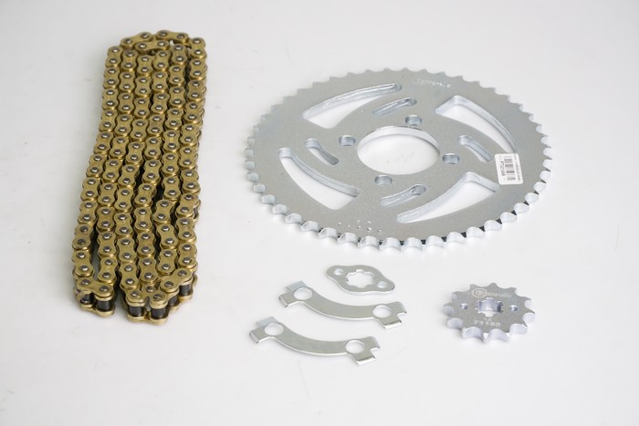 KIT ARRASTRE - BOXER PLATINO 100 FORCE 4 HUECOS (PT47C-PD12C-428-H-132-C) DORADA CASSARELLA