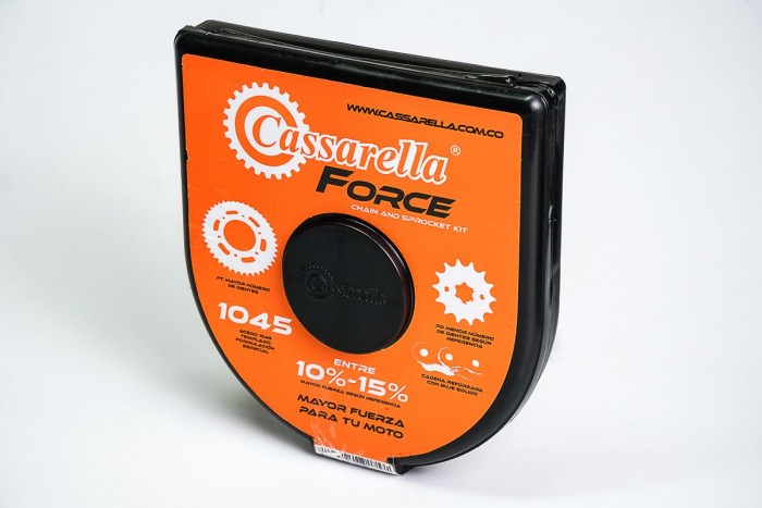 KIT ARRASTRE - AX4 110 FORCE 4 HUECOS (PT40-PD14C-428H-132-C) DORADA CASSARELLA