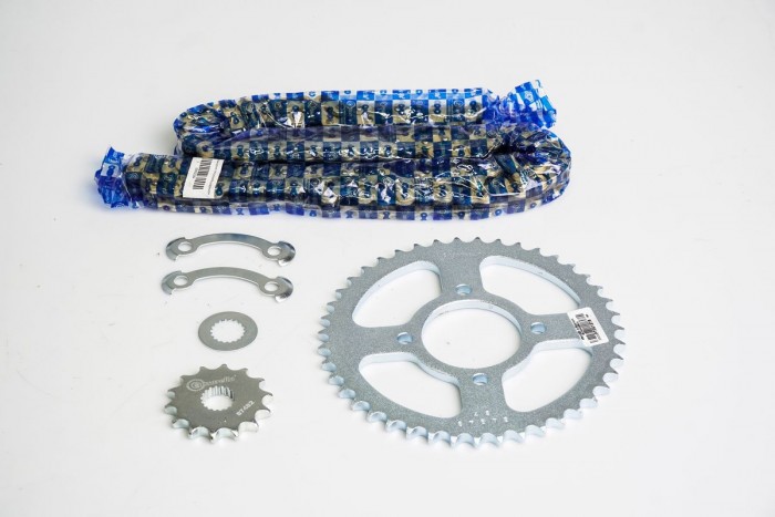 KIT ARRASTRE -GSX 125/ GSX 125 R 4 HUECOS (PT43C-PD14C-428-H-124-C) DORADA CASSARELLA