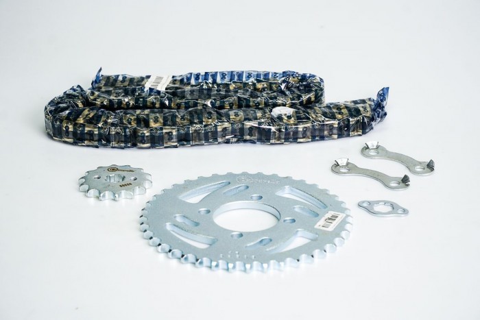 KIT ARRASTRE - CB125F FORCE 4 HUECOS (PT49C-PD13C-428-H-132-C) DORADA CASSARELLA