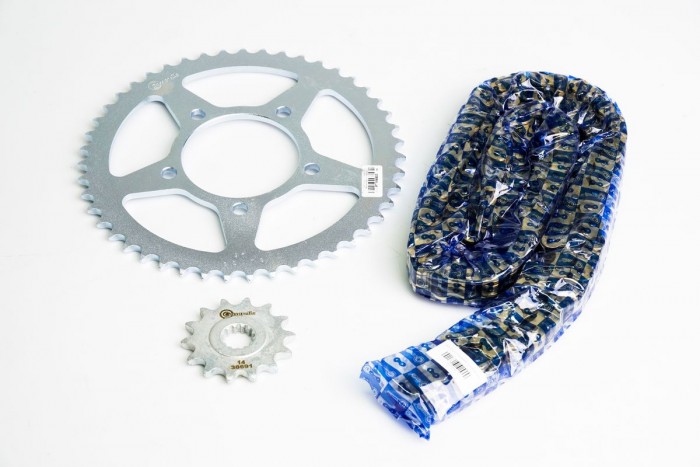 KIT ARRASTRE - V-STROM 250 5 HUECOS (PT47C-PD14C-520-H-120-C) DORADA O´RING CASSARELLA