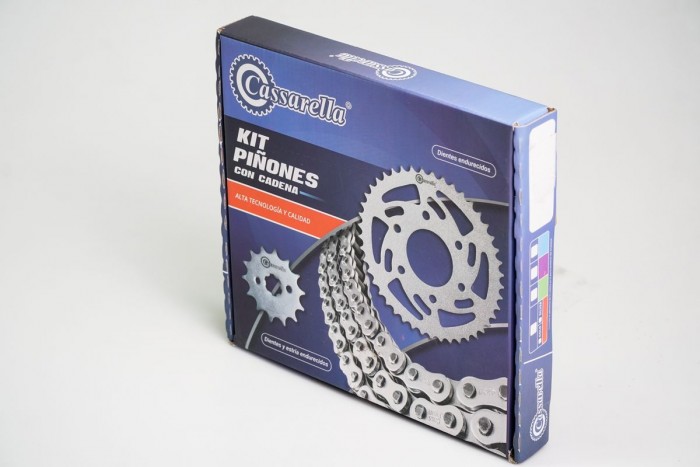 KIT ARRASTRE - V-STROM 650 5 HUECOS (PT47C-PD15C-525-H-120-C) O'RING DORADA CASSARELLA