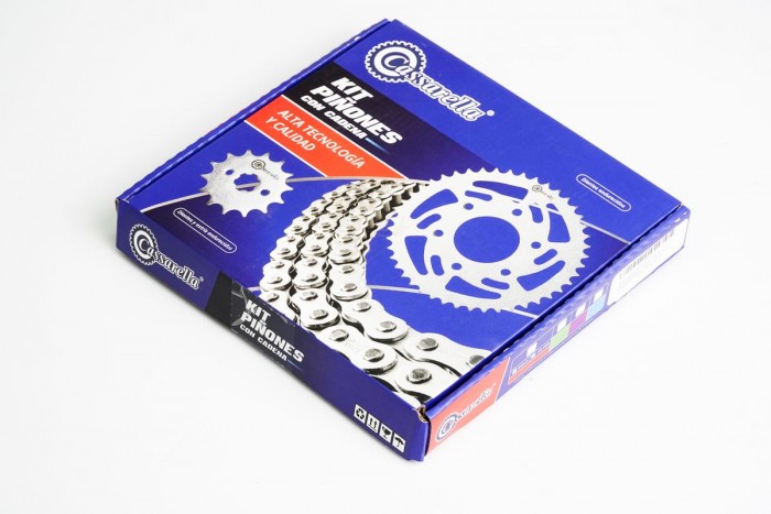 KIT ARRASTRE - GS 125 4 HUECOS (PT45C-PD14C-428-H-124-C) DORADA O'RING CASSARELLA