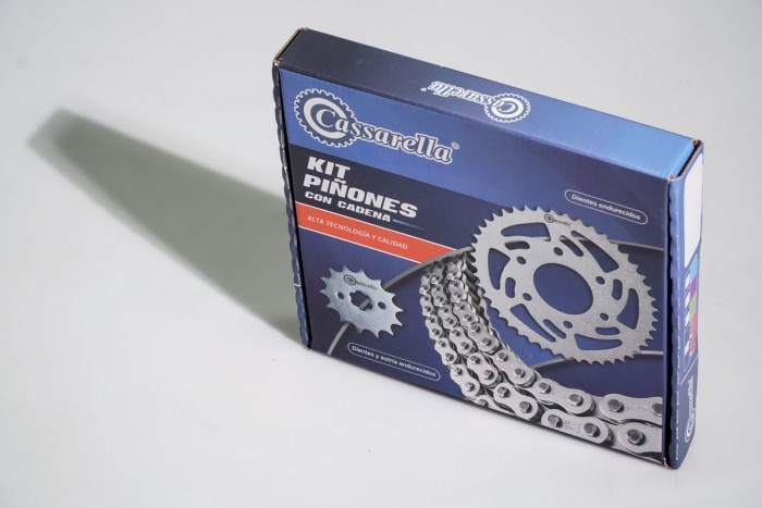 KIT ARRASTRE - GN NOVA 125 4 HUECOS (PT43-PD15C-428-H-132-C) NIQUELADA CASSARELLA