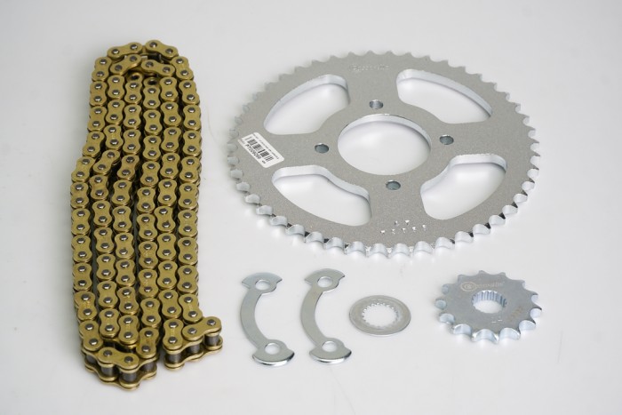 KIT ARRASTRE - GN 125 FORCE 4 HUECOS (PT47C-PD14C-428-H-132-C) DORADA CASSARELLA