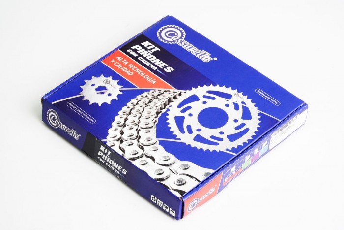 KIT ARRASTRE - STRYKER 125 4 HUECOS (PT45C-PD13C-428-H-124-C) DORADA O'RING CASSARELLA