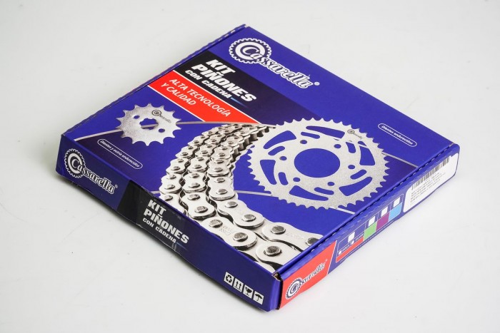 KIT ARRASTRE - MRX150 MOD.2020 SPROCKET PLANO 4 HUECOS (PT46C-PD15C-428 H 132-C)DORADA ORING CASSARELLA