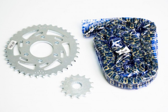 KIT ARRASTRE - ROYAL ENFIEND HIMALAYAN 6 HUECOS PASO 520 (PT38C-PD15C -520-H-120 C) DORADA O´RING CASSARELLA